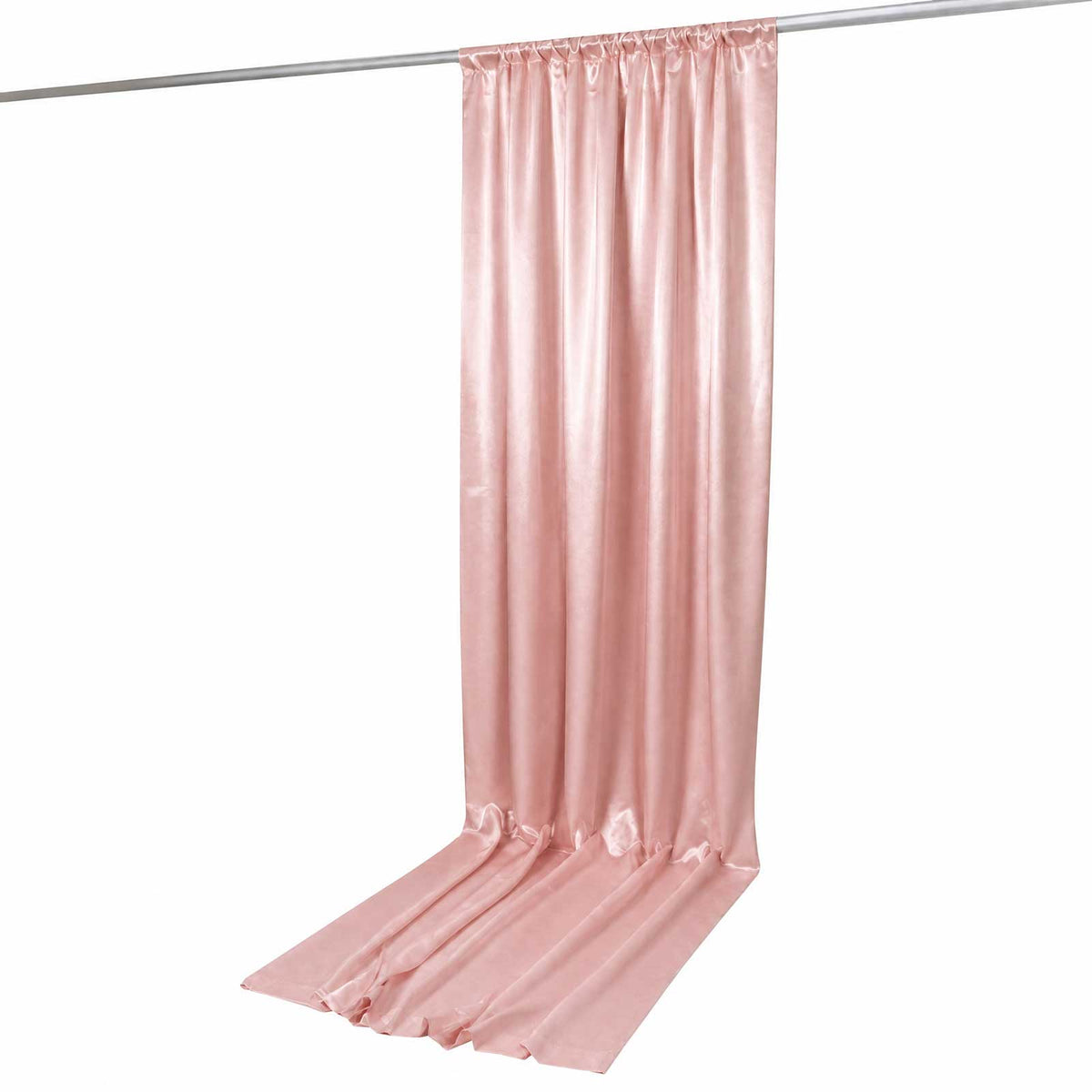 5ft x 12ft Satin Backdrop Curtain, Dusty Rose Event Drape Panel – Photo Booth