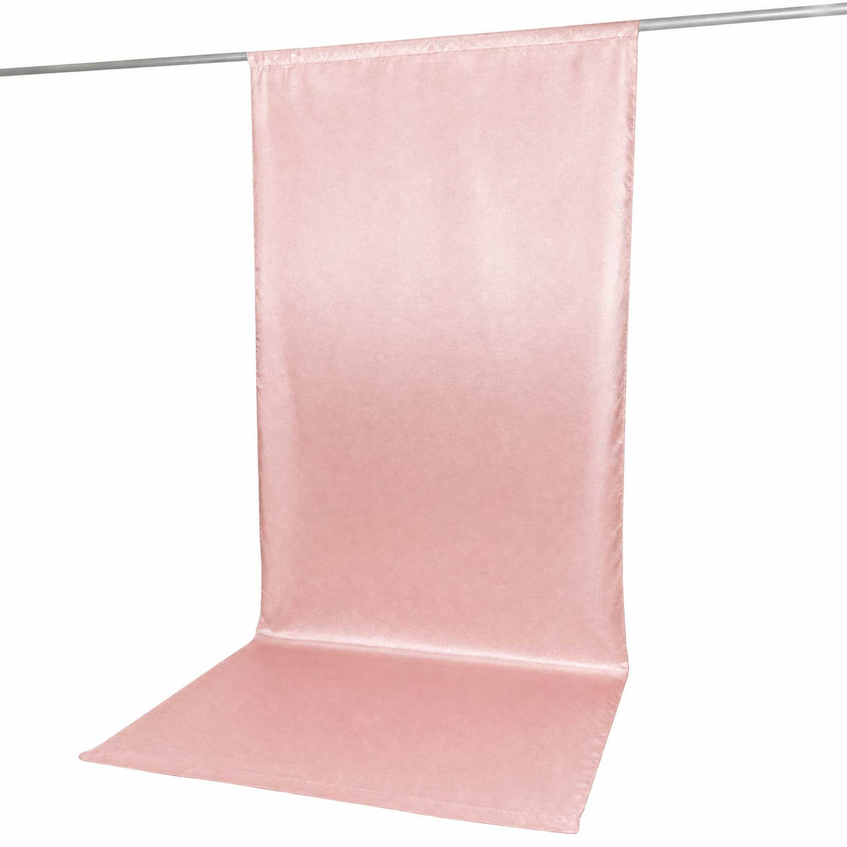 5ft x 12ft Satin Backdrop Curtain, Dusty Rose Event Drape Panel – Photo Booth