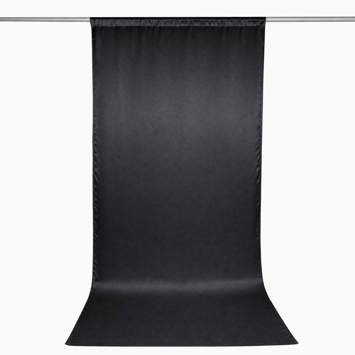 5ft x 12ft Satin Backdrop Curtain, Black Event Drape Panel – Photo Booth