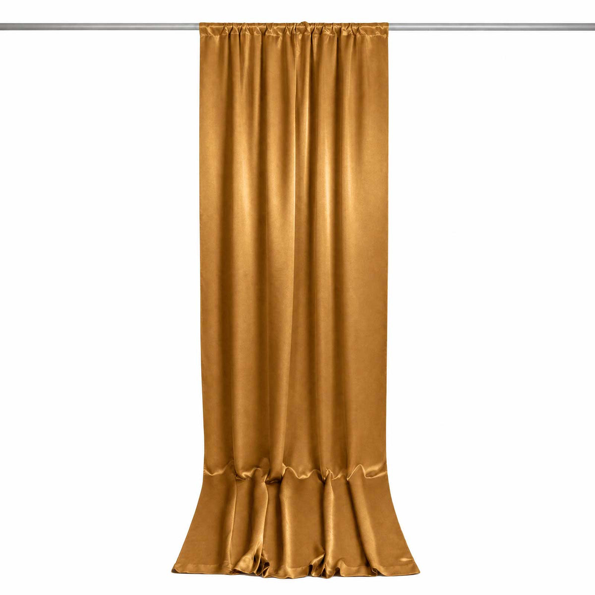 5ft x 12ft Satin Backdrop Curtain, Gold Event Drape Panel – Photo Booth