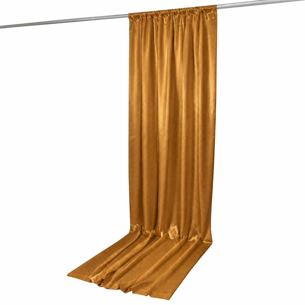 5ft x 12ft Satin Backdrop Curtain, Gold Event Drape Panel – Photo Booth