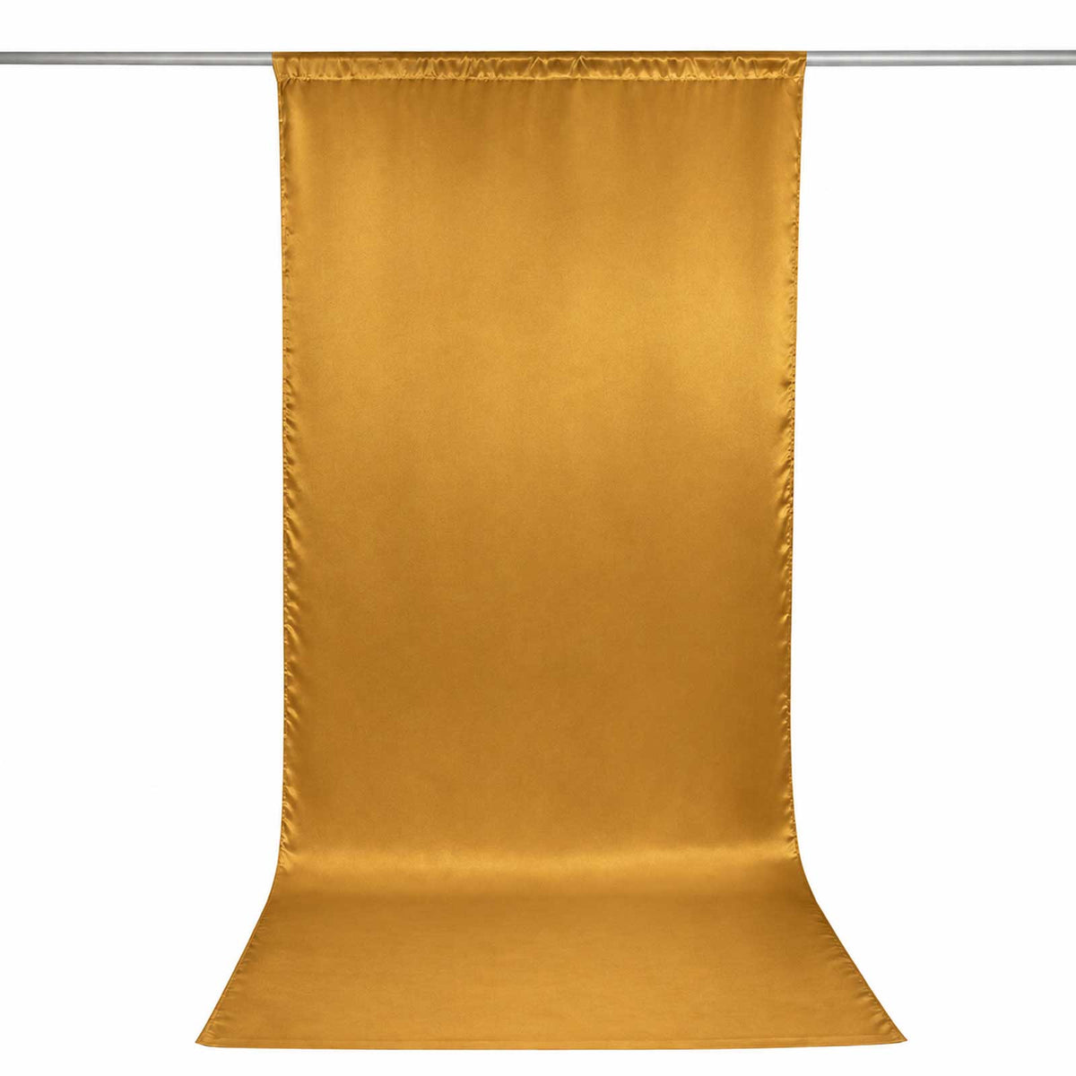 5ft x 12ft Satin Backdrop Curtain, Gold Event Drape Panel – Photo Booth