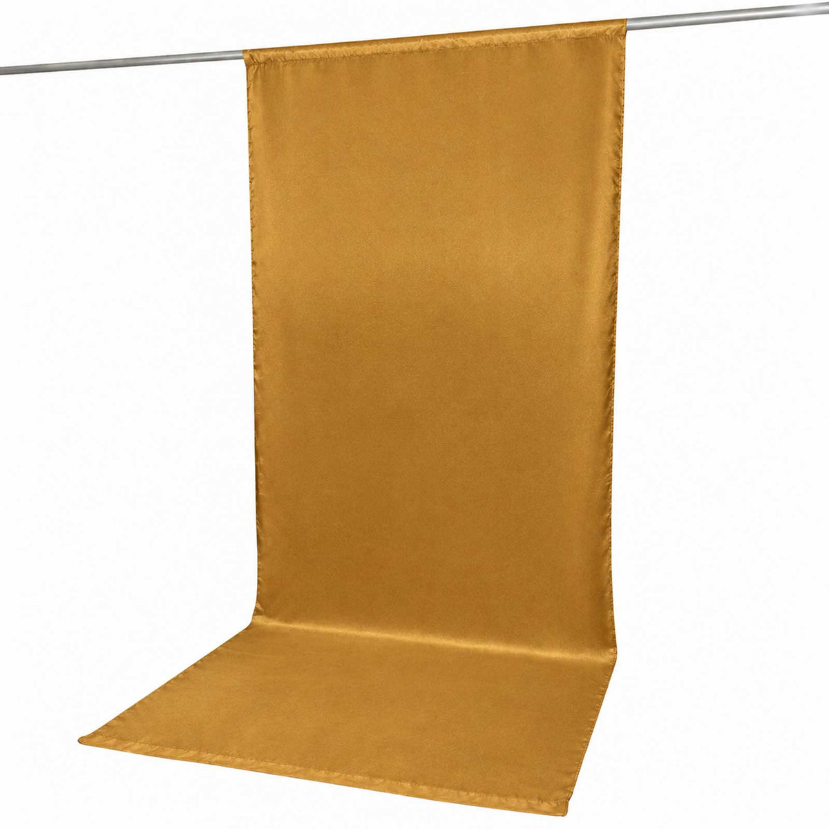 5ft x 12ft Satin Backdrop Curtain, Gold Event Drape Panel – Photo Booth