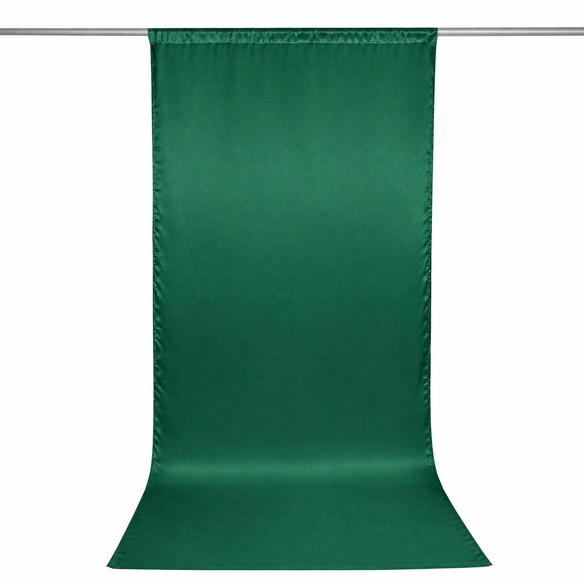 5ft x 12ft Satin Backdrop Curtain, Hunter Emerald Green Event Drape Panel – Photo Booth