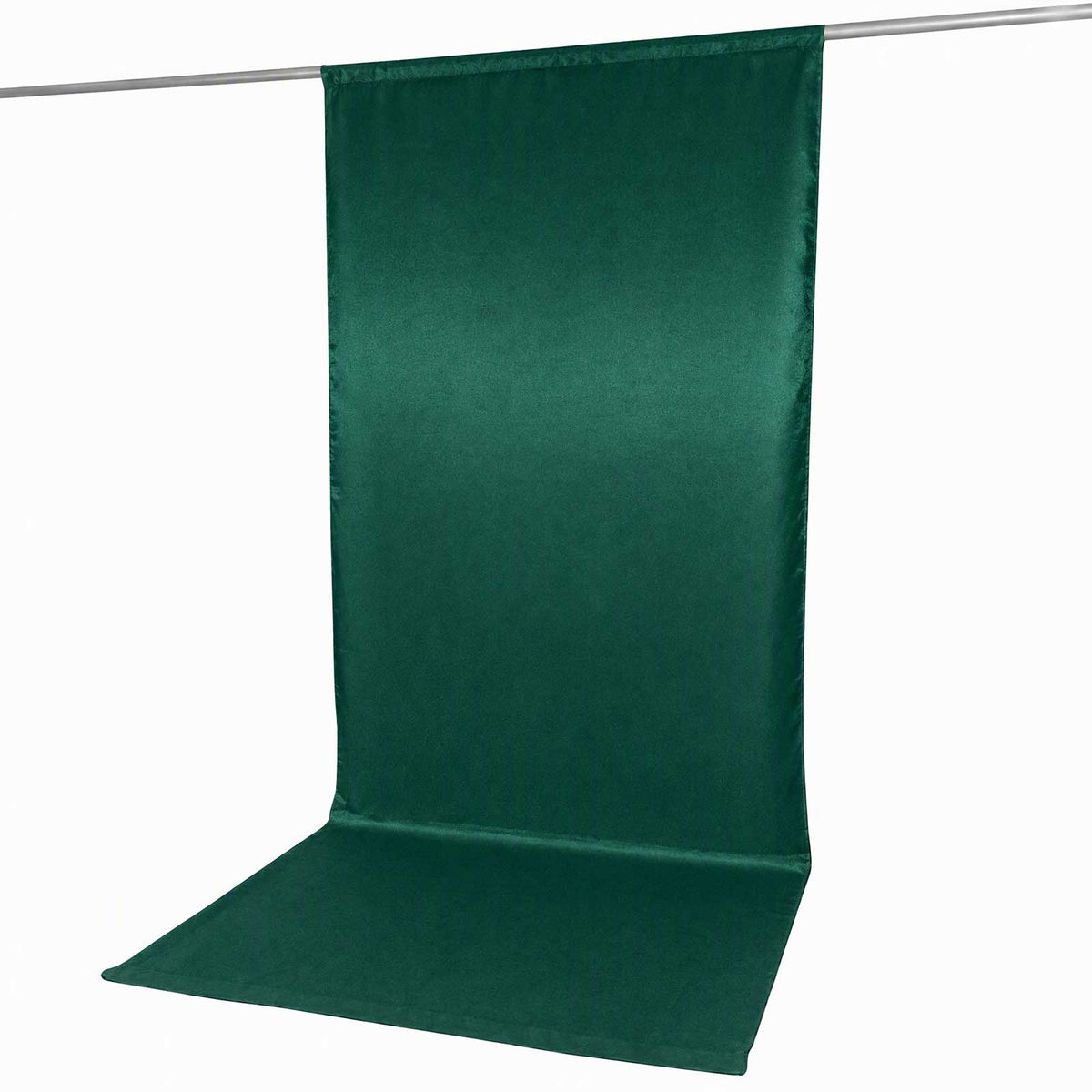 5ft x 12ft Satin Backdrop Curtain, Hunter Emerald Green Event Drape Panel – Photo Booth
