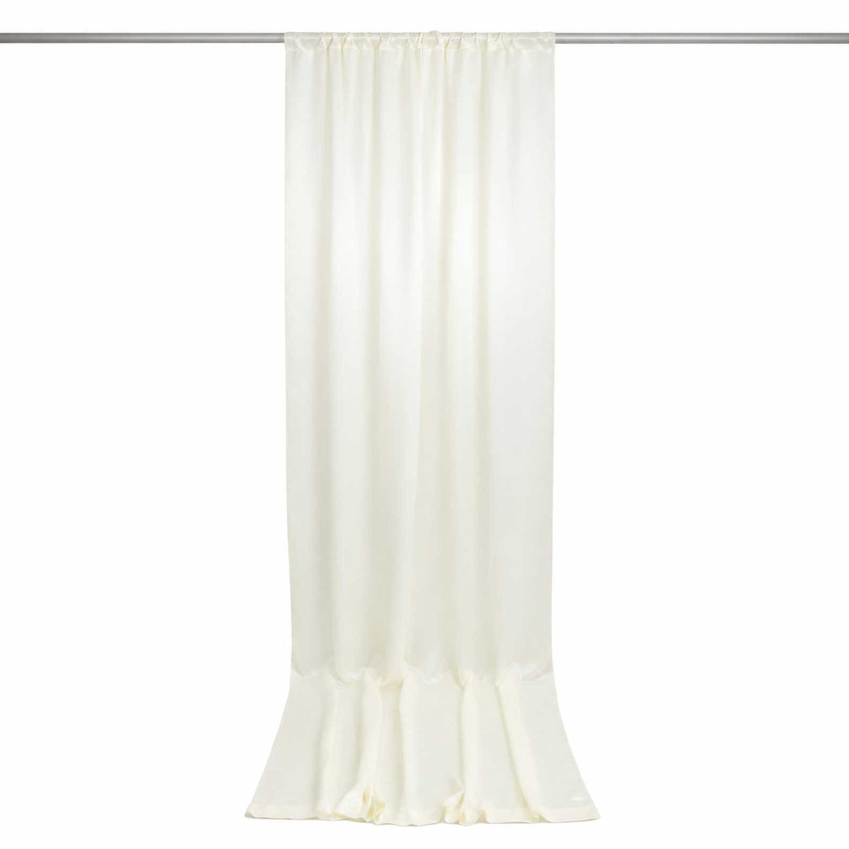 5ft x 12ft Satin Backdrop Curtain, Ivory Event Drape Panel – Photo Booth