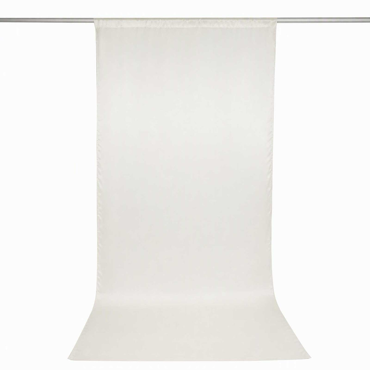 5ft x 12ft Satin Backdrop Curtain, Ivory Event Drape Panel – Photo Booth