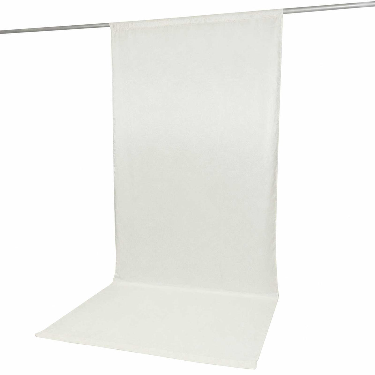 5ft x 12ft Satin Backdrop Curtain, Ivory Event Drape Panel – Photo Booth
