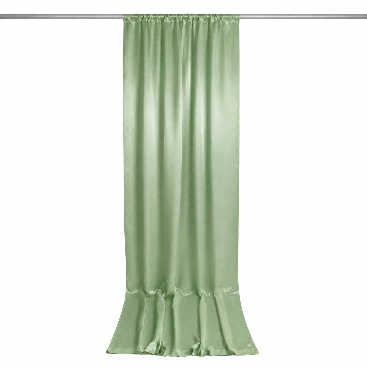 5ft x 12ft Satin Backdrop Curtain, Sage Green Event Drape Panel – Photo Booth