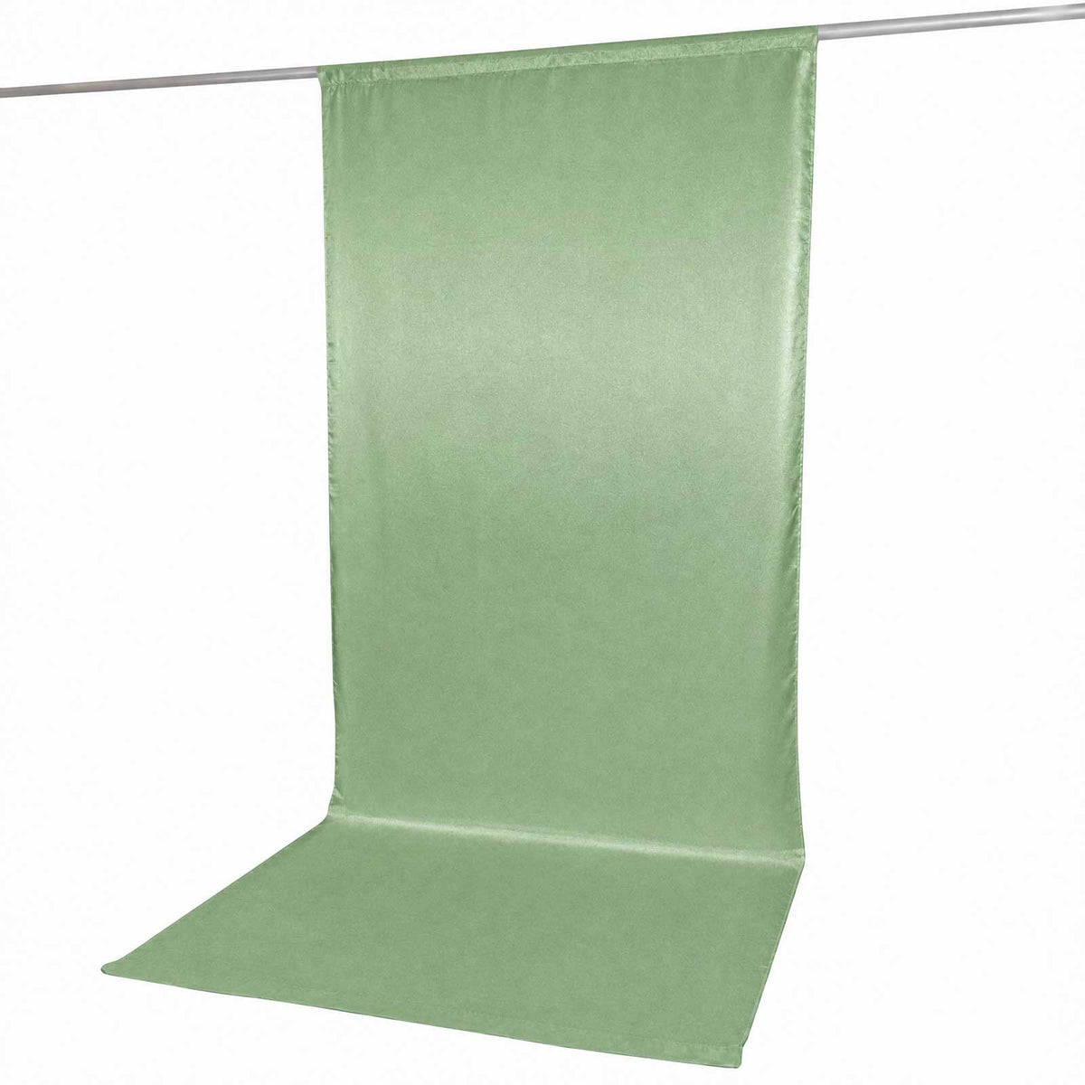 5ft x 12ft Satin Backdrop Curtain, Sage Green Event Drape Panel – Photo Booth