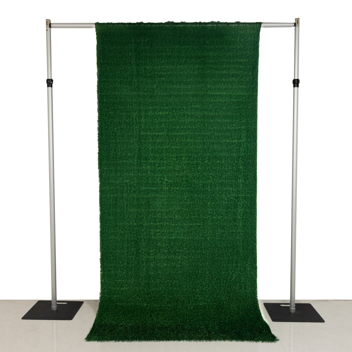 5ftx10ft Green Fringe Shag Polyester Wedding Drapery Panel, Minky Fabric Photo Backdrop Curtain