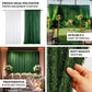 5ftx10ft Green Fringe Shag Polyester Wedding Drapery Panel, Minky Fabric Photo Backdrop Curtain