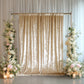 Beige Crushed Velvet Backdrop Curtain – 5ft x 10ft Event Drape with Rod Pocket, Privacy Panel for Photo Booths & Events