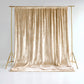 Beige Crushed Velvet Backdrop Curtain – 5ft x 10ft Event Drape with Rod Pocket, Privacy Panel for Photo Booths & Events