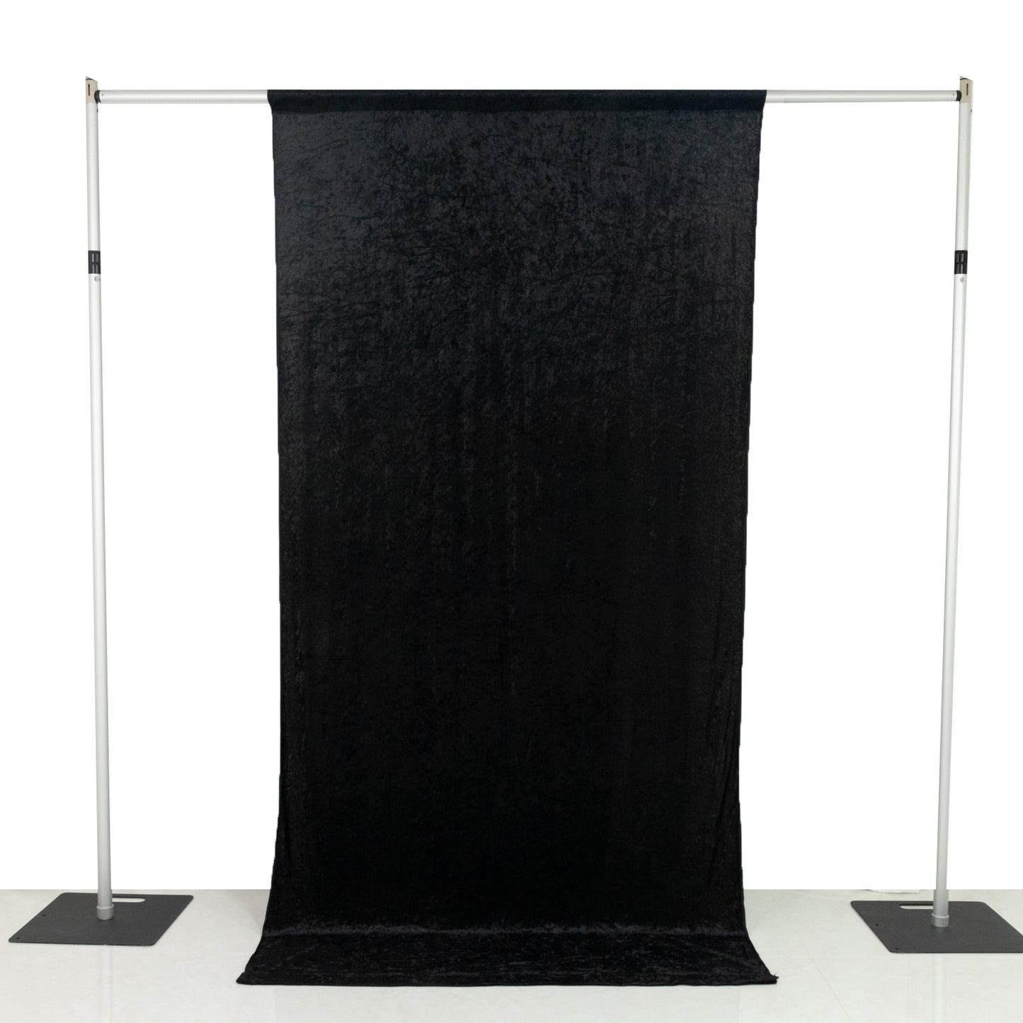 Black Crushed Velvet Backdrop Curtain – 5ft x 10ft Event Drape with Rod Pocket, Privacy Panel for Photo Booths & Events