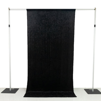 Crushed Black Velvet Backdrop Curtain 5ft x 10ft