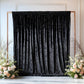 Black Crushed Velvet Backdrop Curtain – 5ft x 10ft Event Drape with Rod Pocket, Privacy Panel for Photo Booths & Events
