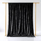 Black Crushed Velvet Backdrop Curtain – 5ft x 10ft Event Drape with Rod Pocket, Privacy Panel for Photo Booths & Events