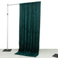 Hunter Emerald Green Crushed Velvet Backdrop Curtain – 5ft x 10ft Event Drape with Rod Pocket, Privacy Panel for Photo Booths & Events