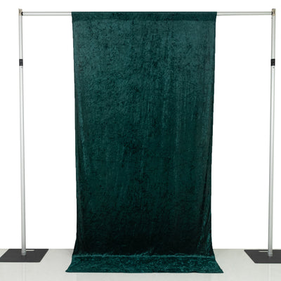 Crushed Hunter Green Velvet Backdrop Curtain 5ft x 10ft