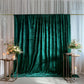Hunter Emerald Green Crushed Velvet Backdrop Curtain – 5ft x 10ft Event Drape with Rod Pocket, Privacy Panel for Photo Booths & Events