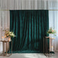 Hunter Emerald Green Crushed Velvet Backdrop Curtain – 5ft x 10ft Event Drape with Rod Pocket, Privacy Panel for Photo Booths & Events