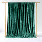 Hunter Emerald Green Crushed Velvet Backdrop Curtain – 5ft x 10ft Event Drape with Rod Pocket, Privacy Panel for Photo Booths & Events