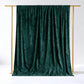 Hunter Emerald Green Crushed Velvet Backdrop Curtain – 5ft x 10ft Event Drape with Rod Pocket, Privacy Panel for Photo Booths & Events