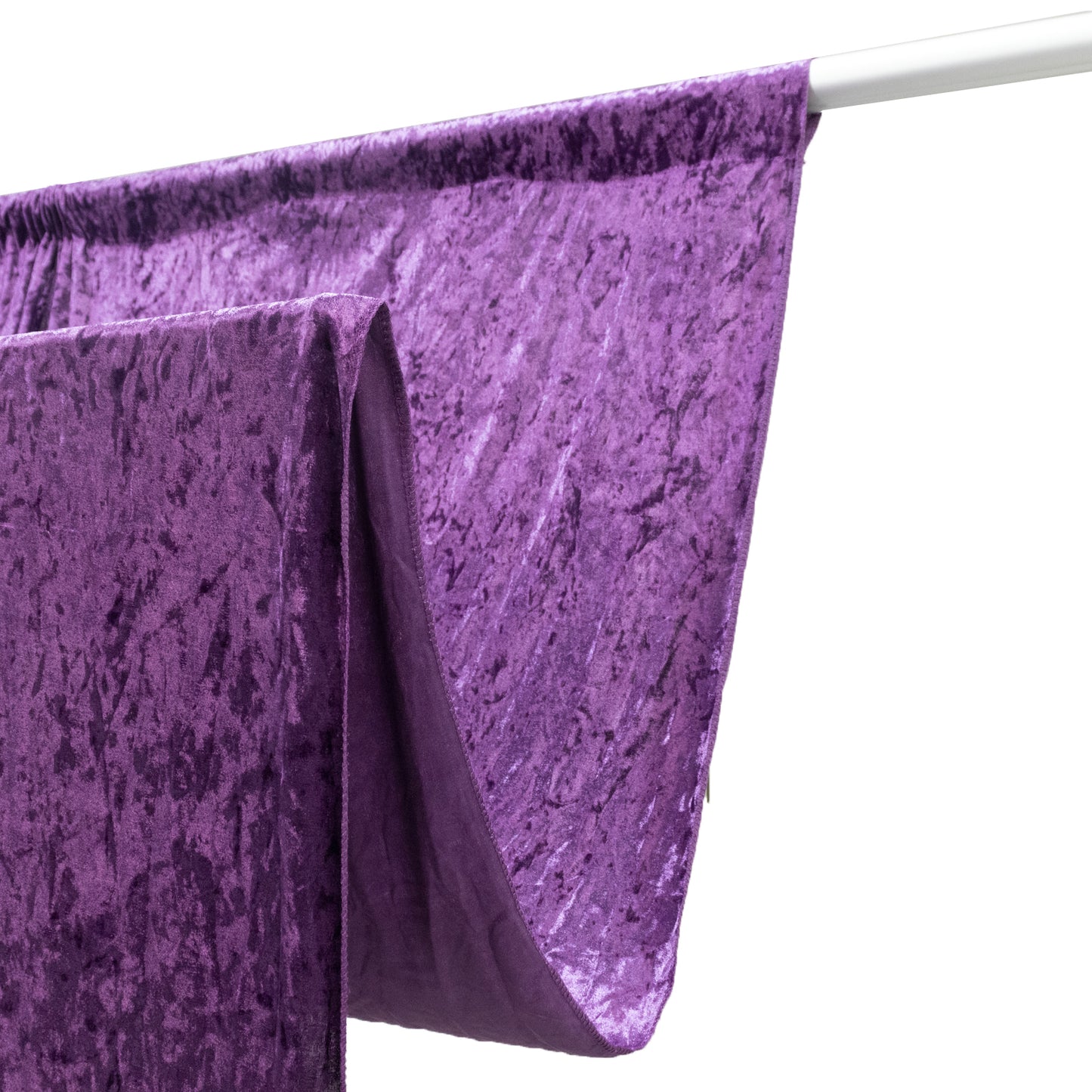 Purple Crushed Velvet Backdrop Curtain – 5ft x 10ft Event Drape with Rod Pocket, Privacy Panel for Photo Booths & Events
