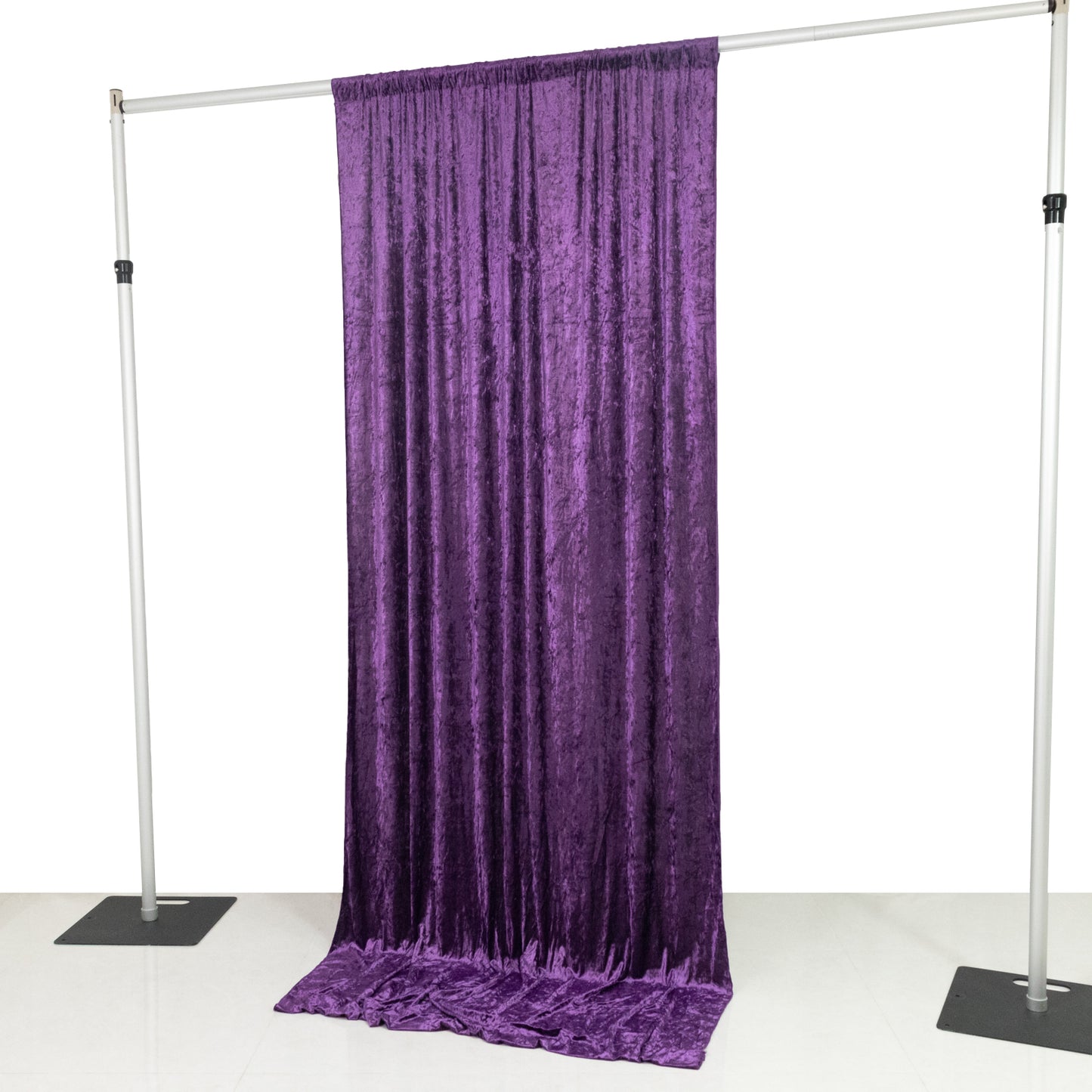 Purple Crushed Velvet Backdrop Curtain – 5ft x 10ft Event Drape with Rod Pocket, Privacy Panel for Photo Booths & Events