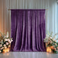 Purple Crushed Velvet Backdrop Curtain – 5ft x 10ft Event Drape with Rod Pocket, Privacy Panel for Photo Booths & Events