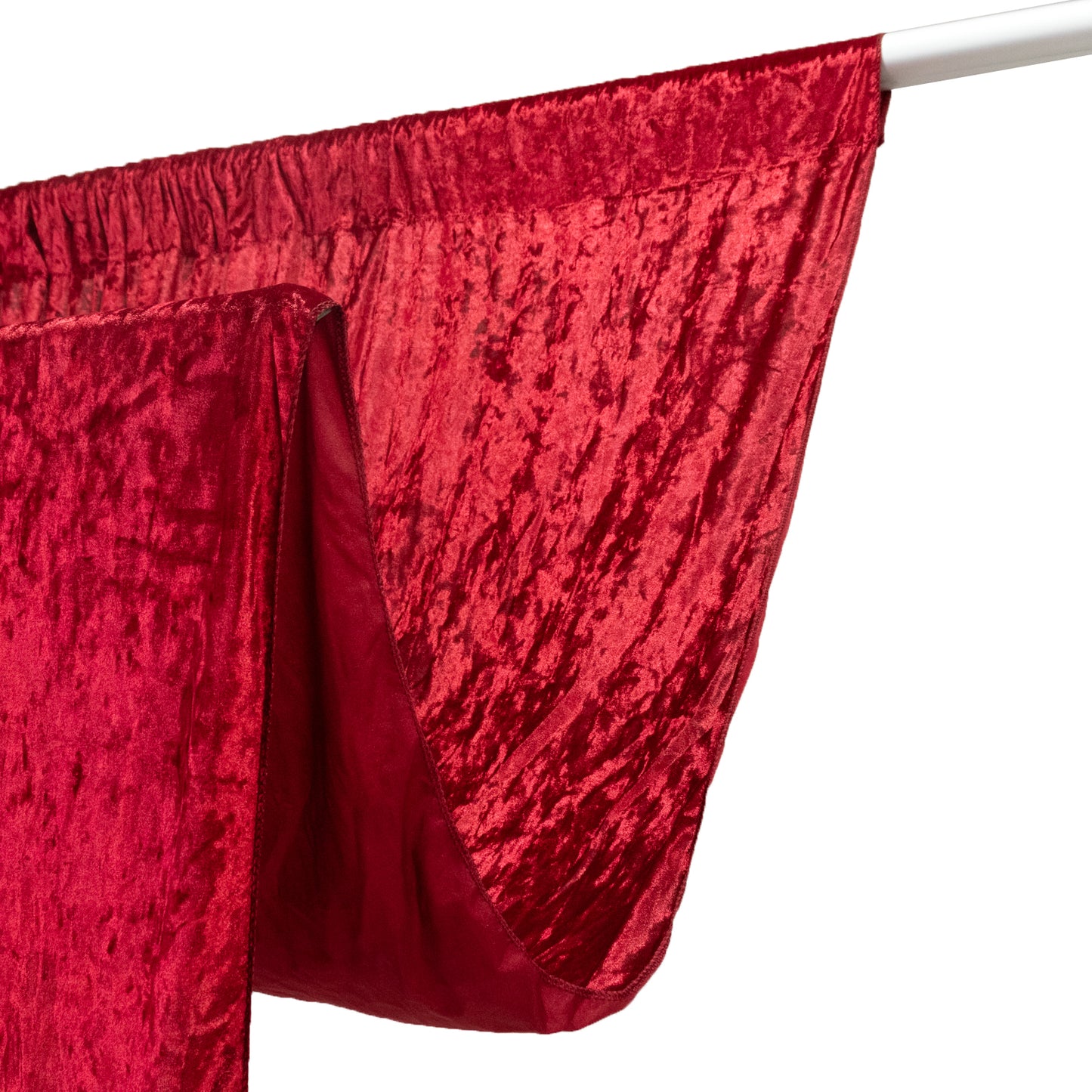 Red Crushed Velvet Backdrop Curtain – 5ft x 10ft Event Drape with Rod Pocket, Privacy Panel for Photo Booths & Events