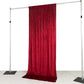 Red Crushed Velvet Backdrop Curtain – 5ft x 10ft Event Drape with Rod Pocket, Privacy Panel for Photo Booths & Events