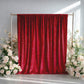 Red Crushed Velvet Backdrop Curtain – 5ft x 10ft Event Drape with Rod Pocket, Privacy Panel for Photo Booths & Events