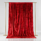 Red Crushed Velvet Backdrop Curtain – 5ft x 10ft Event Drape with Rod Pocket, Privacy Panel for Photo Booths & Events