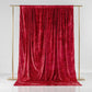 Red Crushed Velvet Backdrop Curtain – 5ft x 10ft Event Drape with Rod Pocket, Privacy Panel for Photo Booths & Events