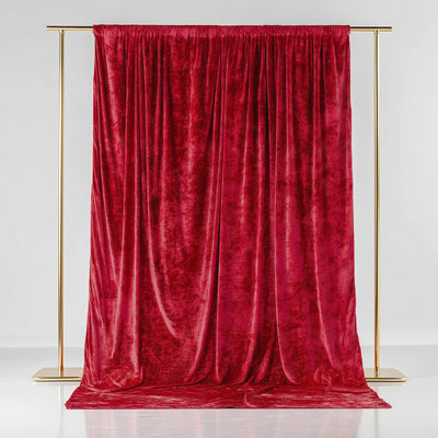 Crushed Red Velvet Backdrop Curtain 5ft x 10ft