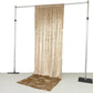 Beige Crushed Velvet Backdrop Curtain – 5ft x 12ft Event Drape with Rod Pocket, Privacy Panel for Photo Booths & Events