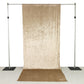 Beige Crushed Velvet Backdrop Curtain – 5ft x 12ft Event Drape with Rod Pocket, Privacy Panel for Photo Booths & Events