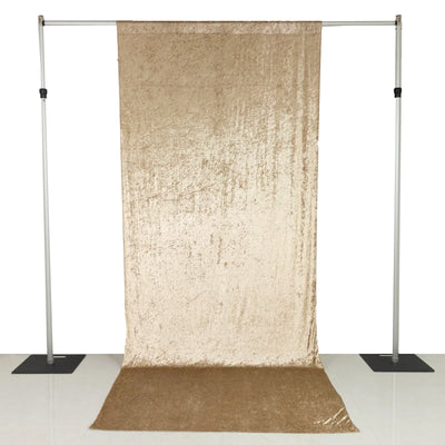 Smooth Velvet Backdrop Curtain 5ft x 12ft Beige