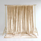 Beige Crushed Velvet Backdrop Curtain – 5ft x 12ft Event Drape with Rod Pocket, Privacy Panel for Photo Booths & Events