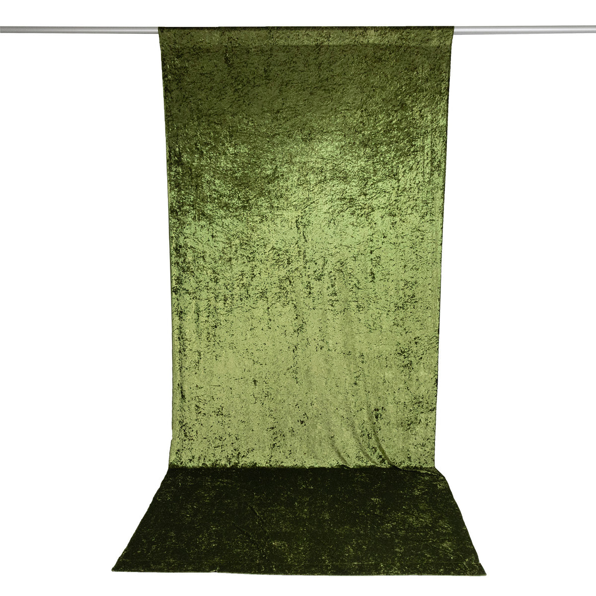 Dusty Sage Green Crushed Velvet Backdrop Curtain – 5ft x 12ft Event Drape with Rod Pocket, Privacy P