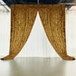 Gold Crushed Velvet Backdrop Curtain – 5ft x 12ft Event Drape with Rod Pocket, Privacy Panel for Photo Booths & Events