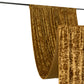 Gold Crushed Velvet Backdrop Curtain – 5ft x 12ft Event Drape with Rod Pocket, Privacy Panel for Photo Booths & Events