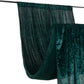 Hunter Emerald Green Crushed Velvet Backdrop Curtain – 5ft x 12ft Event Drape with Rod Pocket, Privacy Panel for Photo Booths & Events