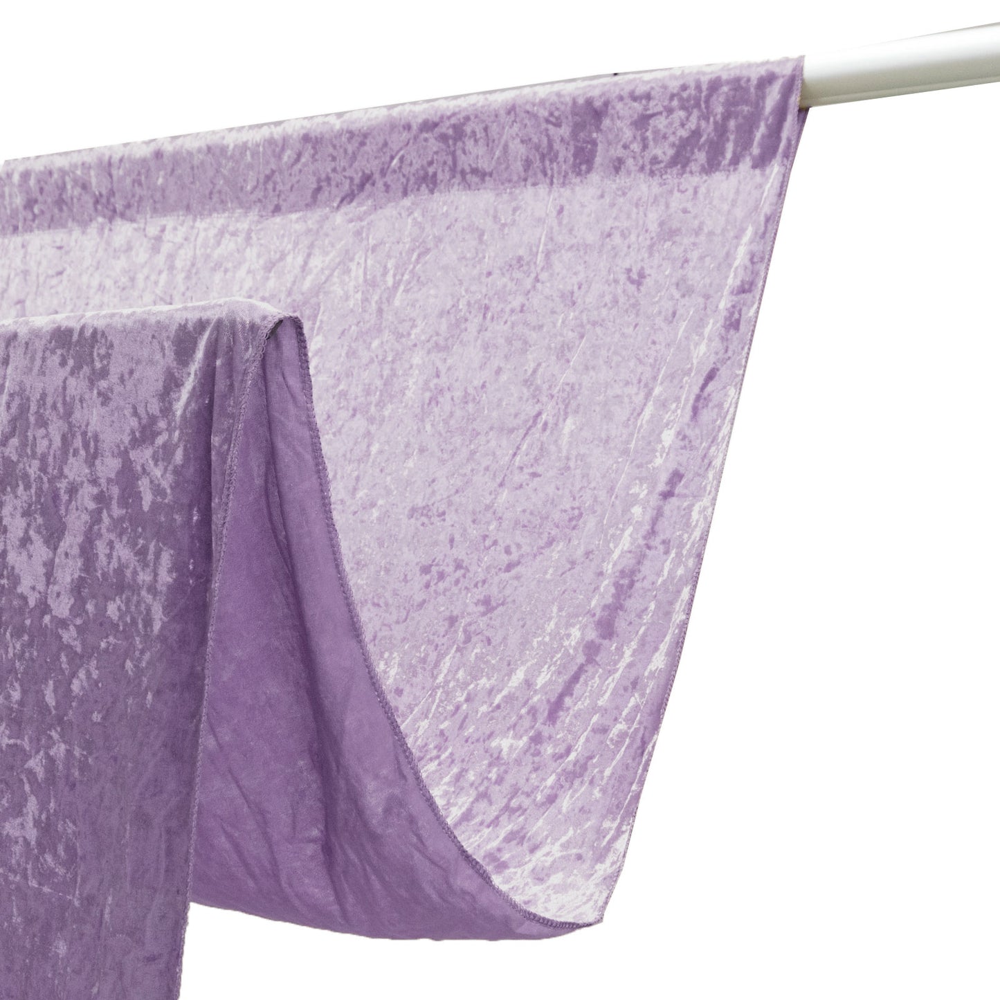 Lavender Lilac Crushed Velvet Backdrop Curtain – 5ft x 12ft Event Drape with Rod Pocket, Privacy Pan