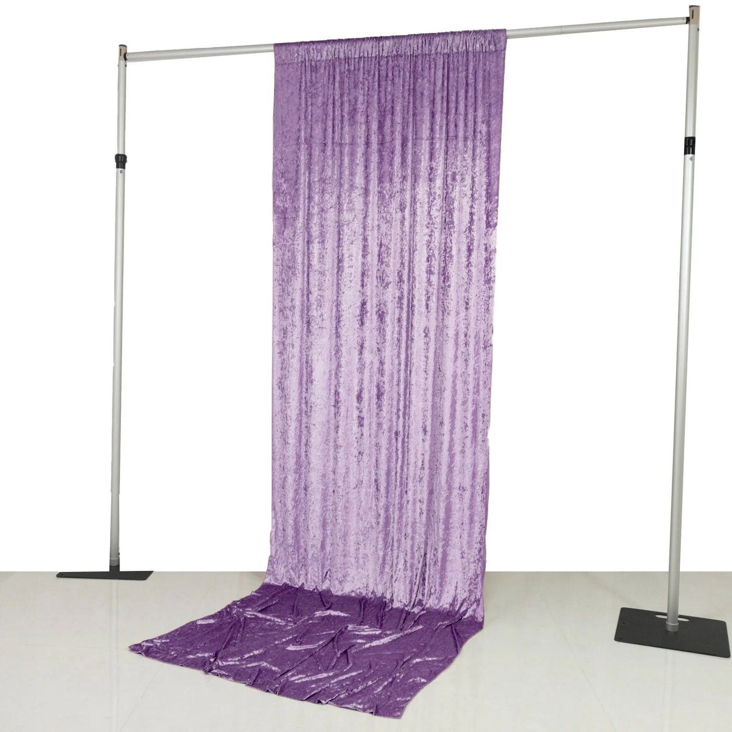Lavender Lilac Crushed Velvet Backdrop Curtain – 5ft x 12ft Event Drape with Rod Pocket, Privacy Pan