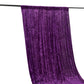 Purple Crushed Velvet Backdrop Curtain – 5ft x 12ft Event Drape with Rod Pocket, Privacy Panel for Photo Booths & Events