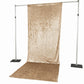 Beige Crushed Velvet Backdrop Curtain – 5ft x 14ft Event Drape with Rod Pocket, Privacy Panel for Ph