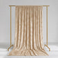 Beige Crushed Velvet Backdrop Curtain – 5ft x 14ft Event Drape with Rod Pocket, Privacy Panel for Ph
